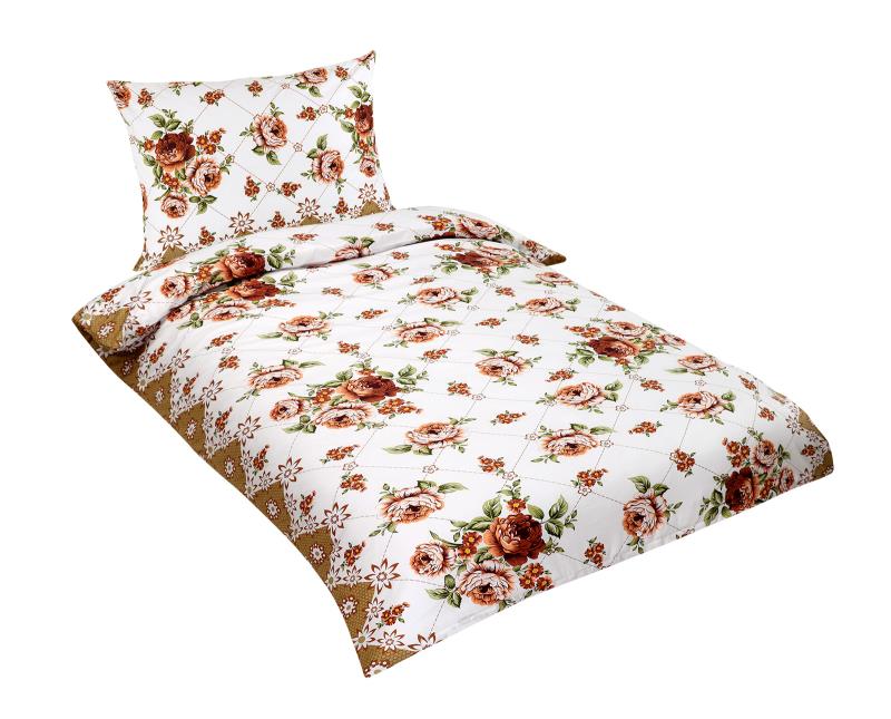 Bellatex Povlečení bavlna s hotelovou kapsou, Růže béžová - 140x200, 70x90cm