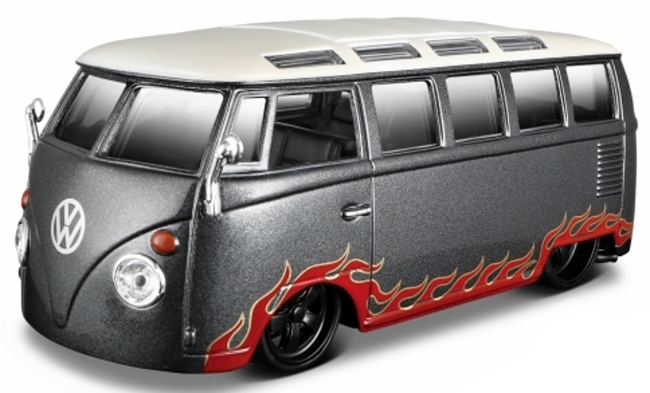Maisto Volkswagen Van Samba Šedý 1:24