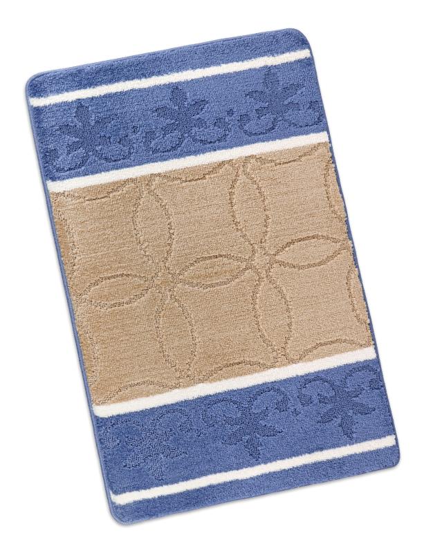 Bellatex Koupelnová předložka BANY, Ornament modrá, béžová - 60x100 cm