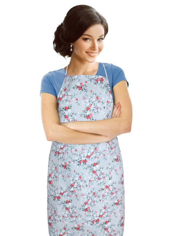 Bellatex Kuchyňská zástěra DITA, Kvítí na šedé - 67x84 cm