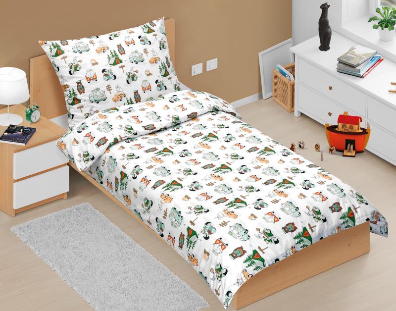 Bellatex Povlečení bavlna Junior, Stanování - 140x200, 70x90 cm