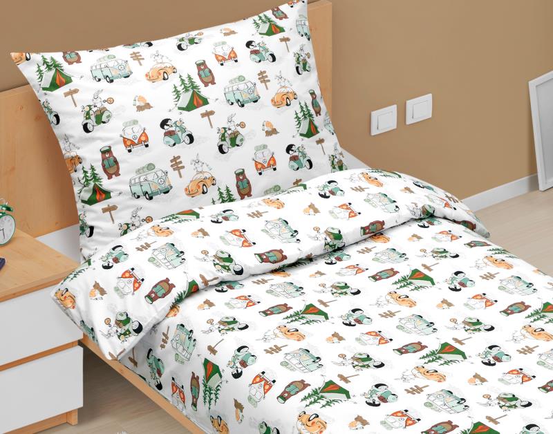 Bellatex Povlečení bavlna Junior, Stanování - 140x200, 70x90 cm