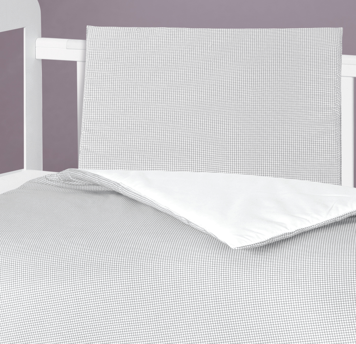 Bellatex Peřinka a polštářek pro kojence Kostička šedá, bílá - 75x100cm, 42x32cm