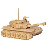 Woodcraft dřevěné 3D puzzle - skládačka Tank, 16 x 29 x 15 cm