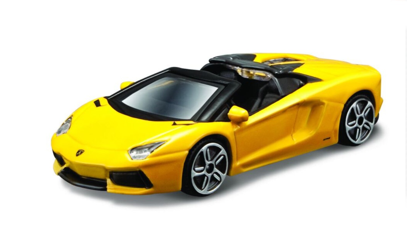 Bburago Street Fire Collezione Lamborghini Aventador LP700-4 Roadster, žluté 1:43
