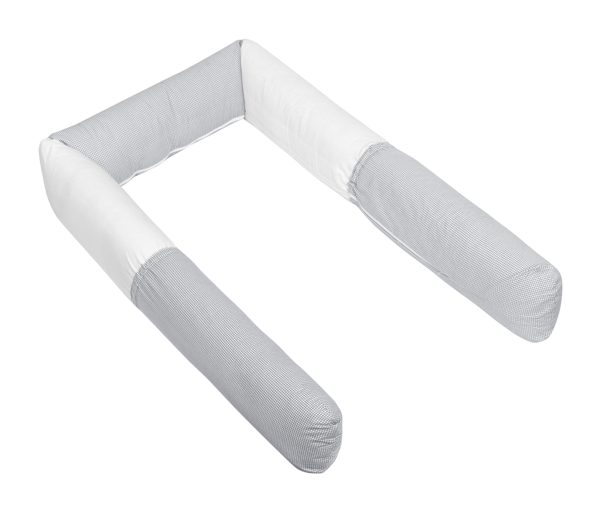 Bellatex Mantinel do dětské postýlky, Kostička šedá, bílá - průměr 12x240 cm