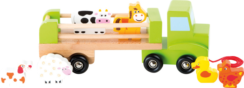 Small Foot Dřevěné nákladní auto se zvířátky