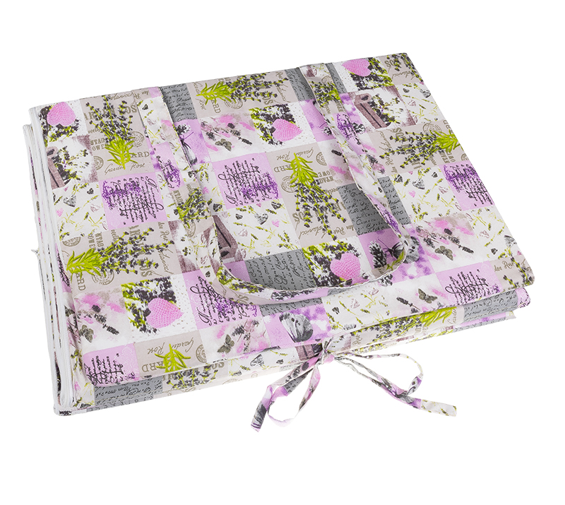 Bellatex Polstr na plážové lehátko, Patchwork lila - 55x195 cm