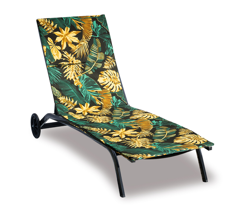 Bellatex Polstr na plážové lehátko, Monstera zelená - 55x195 cm
