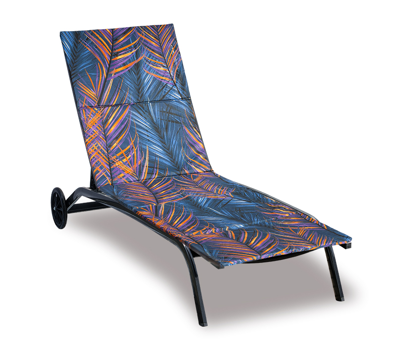 Bellatex Polstr na plážové lehátko, Pírko tmavá modrá - 55x195 cm