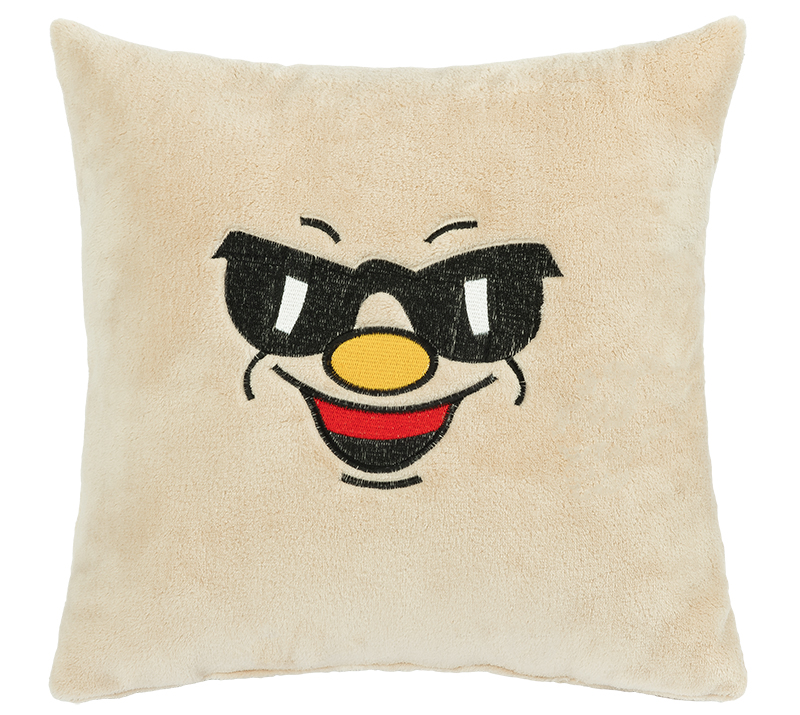 Bellatex Polštářek Smíšek béžový s výšivkou - 38x38 cm