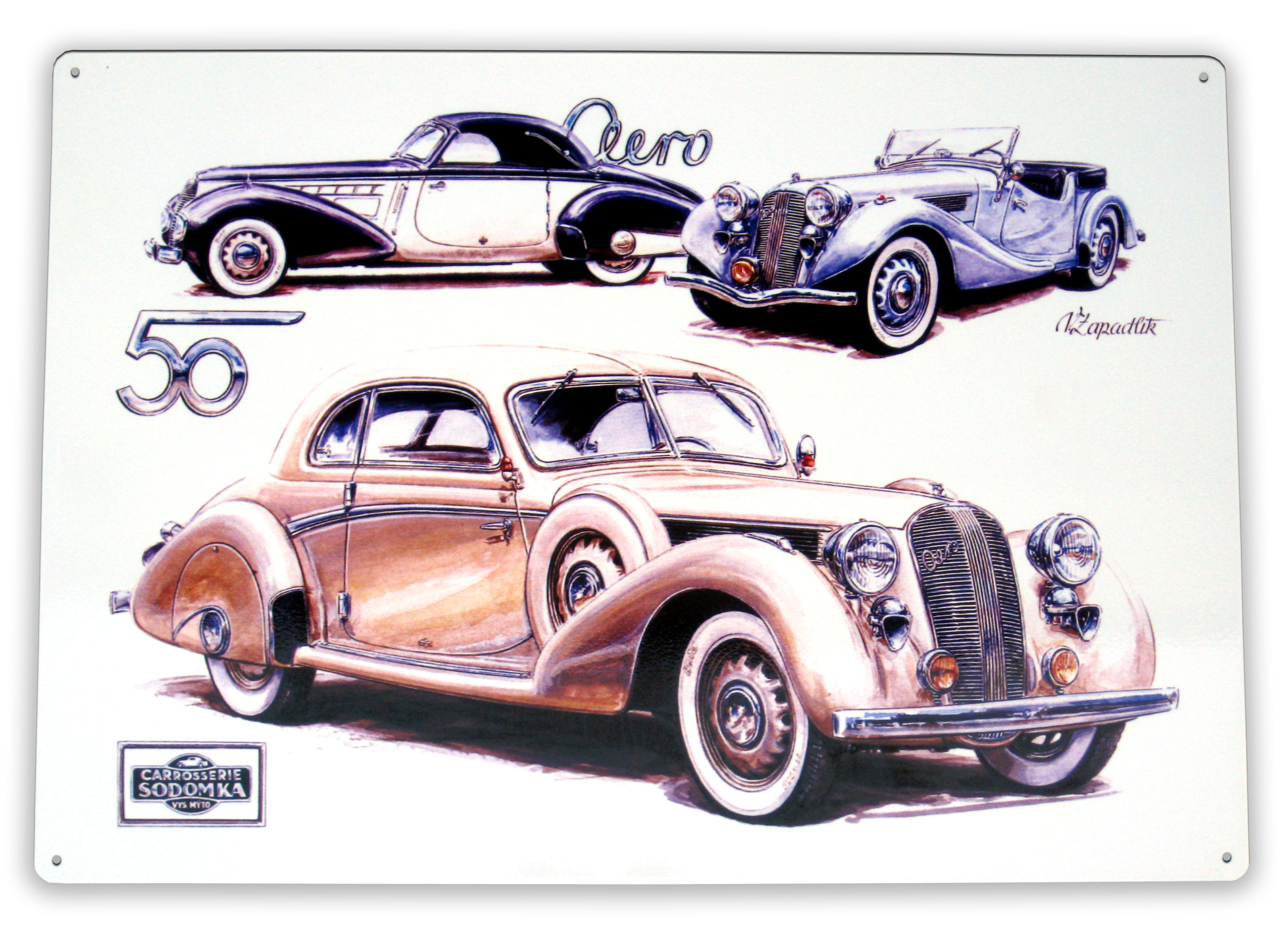 Plechová cedule Aero 50, 400 x 280 mm