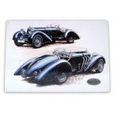 Plechová cedule 	Mercedes SSK, 400 x 280 mm