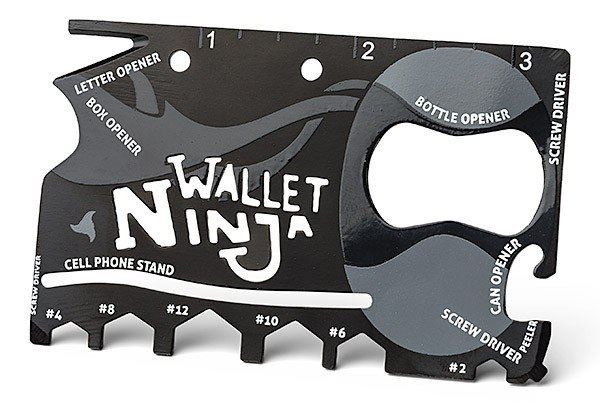 Ocelová multifunkční karta Wallet Ninja 18v1