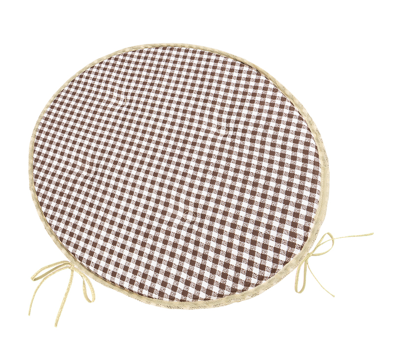 Bellatex Sedák BERTA kulatý hladký Kostička hnědá - průměr 40 cm