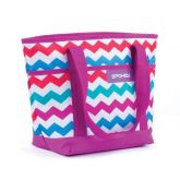 Plážová termo taška Acapulco, Fialová Zigzag 39 x 15 x 27 cm