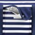 Plážová termo taška San Remo, Pruhy - námořnická modrá 52 cm