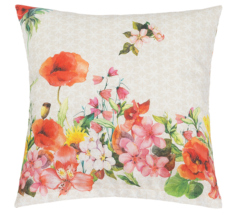 Bellatex Polštářek EMA, Kvítí letní růžová - 45x45 cm