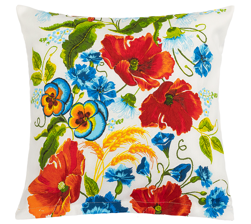 Bellatex Polštářek GITA, Vlčí mák červený - 45x45 cm
