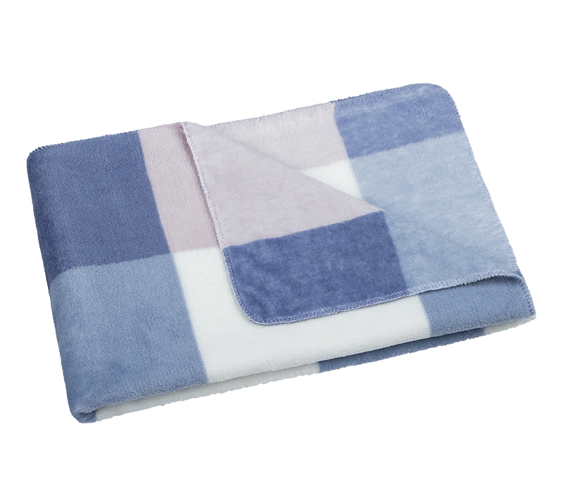 Bellatex dětská přikrývka Korall micro, Kostka modrá - 100x150 cm