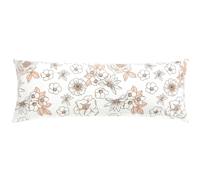 Bellatex Povlak na relaxační polštář, Květ lososový - 45x120 cm