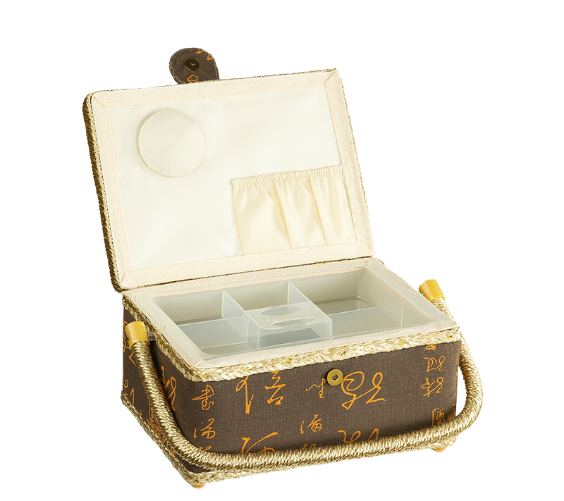 Bellatex BOX na šití hnědý - 24x17,5x13 cm