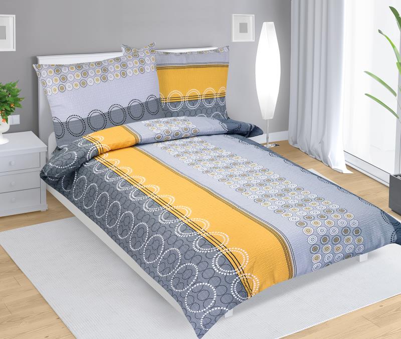 Bellatex Povlečení krepové, Kroužek - 140x220, 70x90 cm