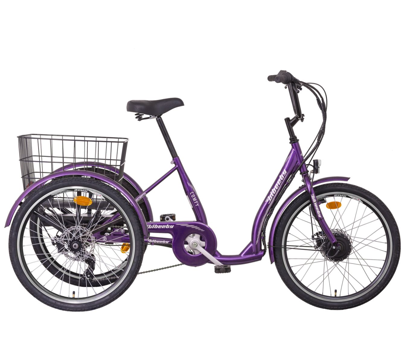 LIBERTY COMFY e-trojkolka 24" 6spd Disk, fialová, 36V 17,5Ah