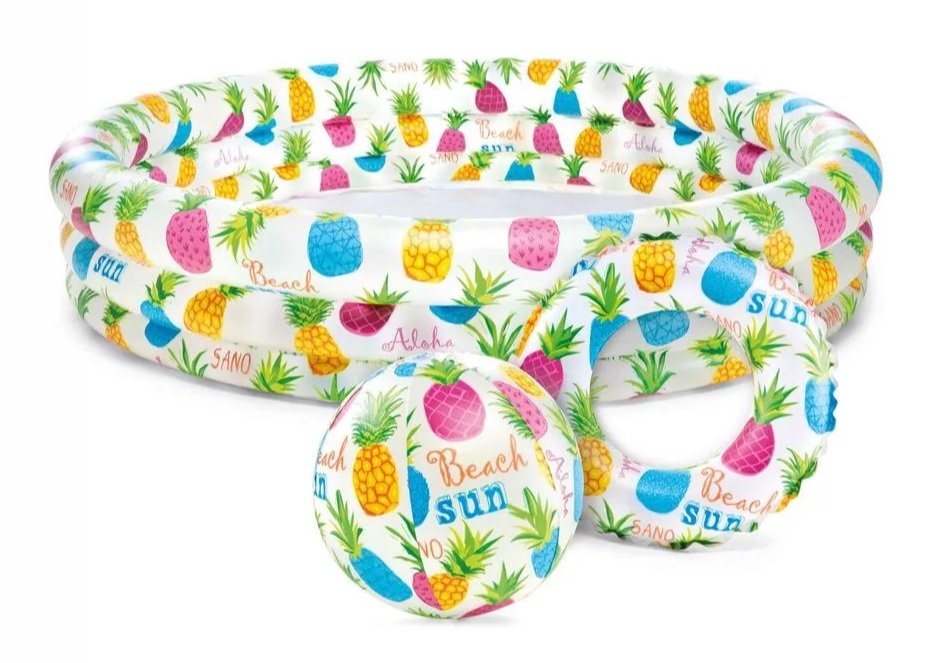 INTEX 59469 bazén nafukovací set ananas 132x28 cm