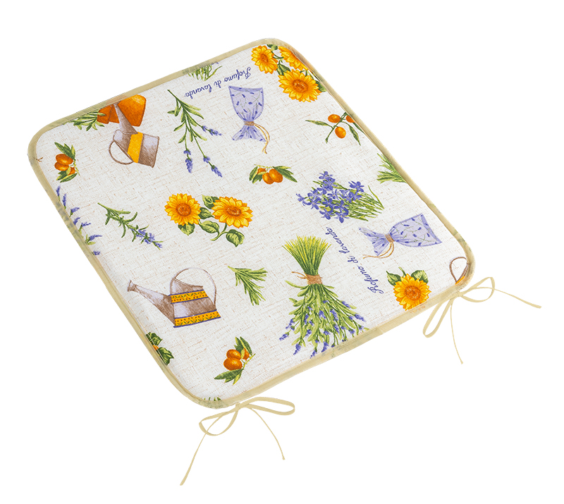 Bellatex Sedák EMA hladký, Levandule fialová, žlutá - 40x40 cm