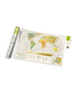 Stírací mapa světa Travel Map Geography 