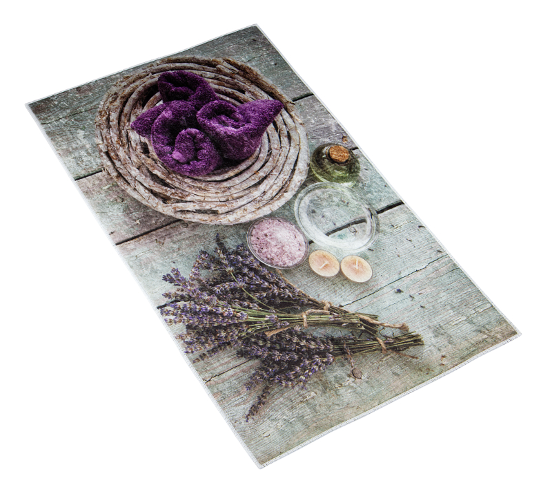 Bellatex Koupelnová předložka 3D tisk, levandule - 60x100 cm