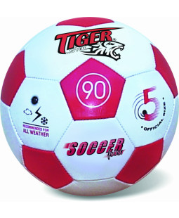 Fotbalový kožený míč Soccer Fever Tyger červený, vel. 5