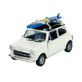 Welly Mini Cooper 1300 with Surf, bílý, 1:34