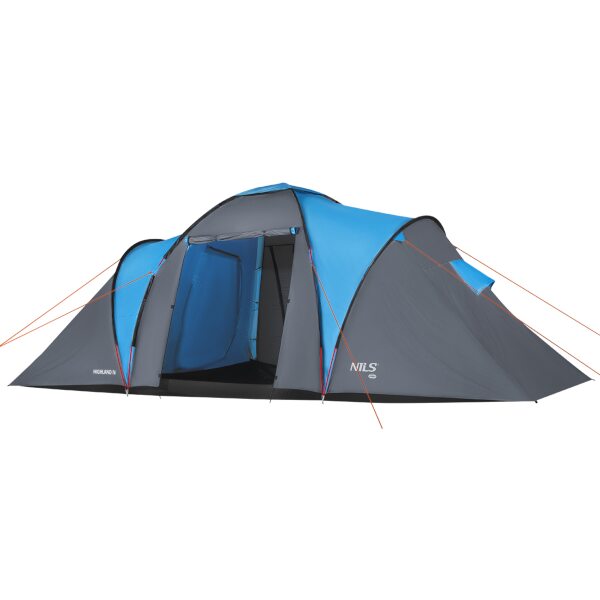 NILS Camp NC6431 Highland IV Rodinný stan, 4 osoby, modro-šedý