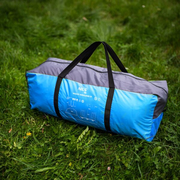 NILS Camp NC6431 Highland IV Rodinný stan, 4 osoby, modro-šedý