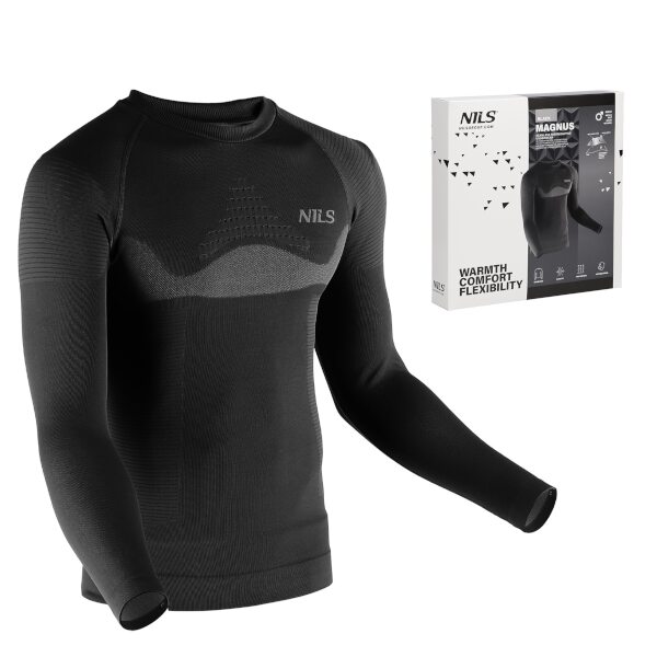Pánské termo tričko NILS Magnus BTK0464 černé, vel. XXL/XXXL