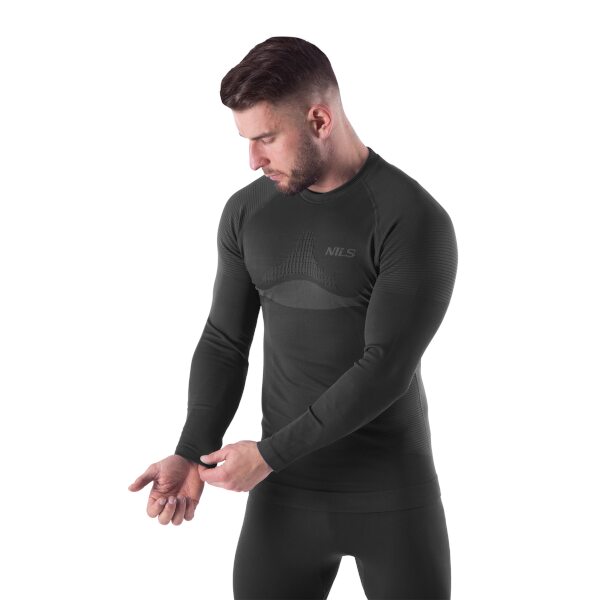 Pánské termo tričko NILS Magnus BTK0464 černé, vel. XXL/XXXL
