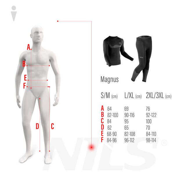 Pánské termo tričko NILS Magnus BTK0464 černé, vel. XXL/XXXL
