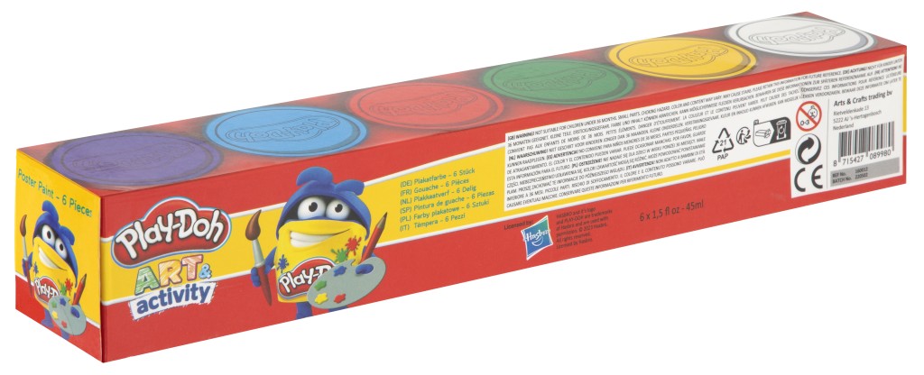 Play-Doh Temperové barvy v kelímku 6x45ml