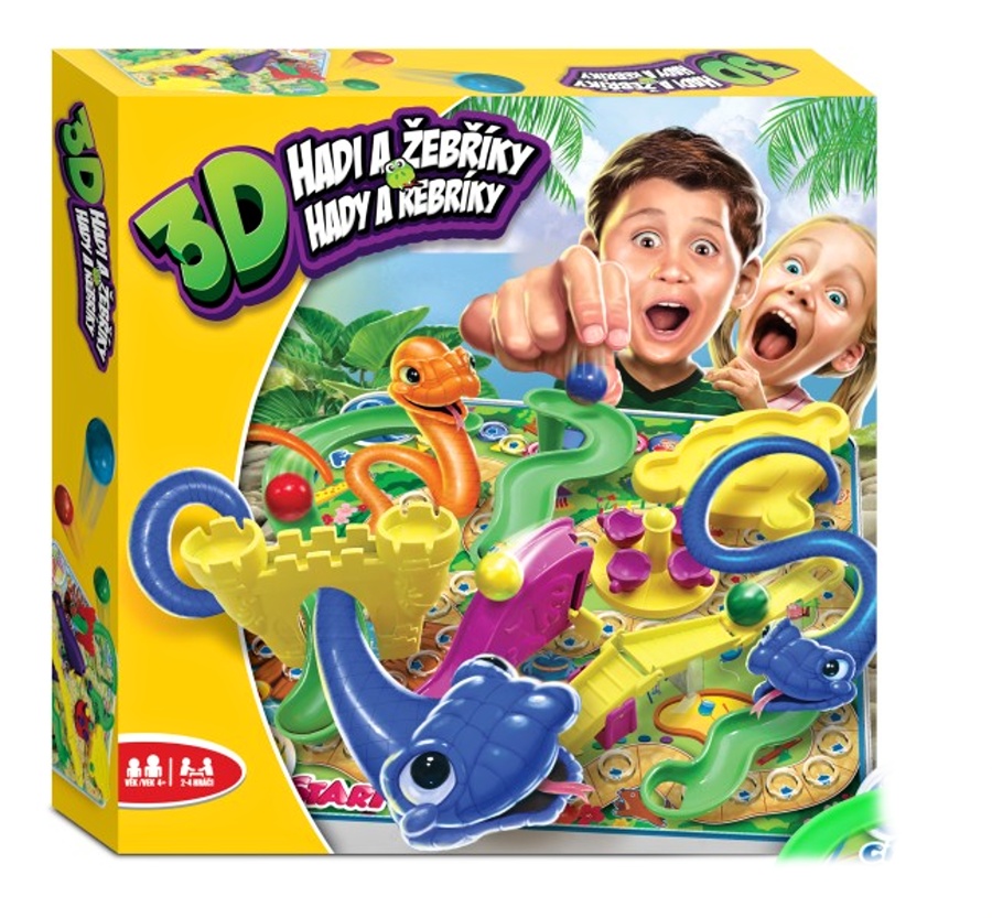 Alltoys Funville 3D Hadi a žebříky - společenská hra