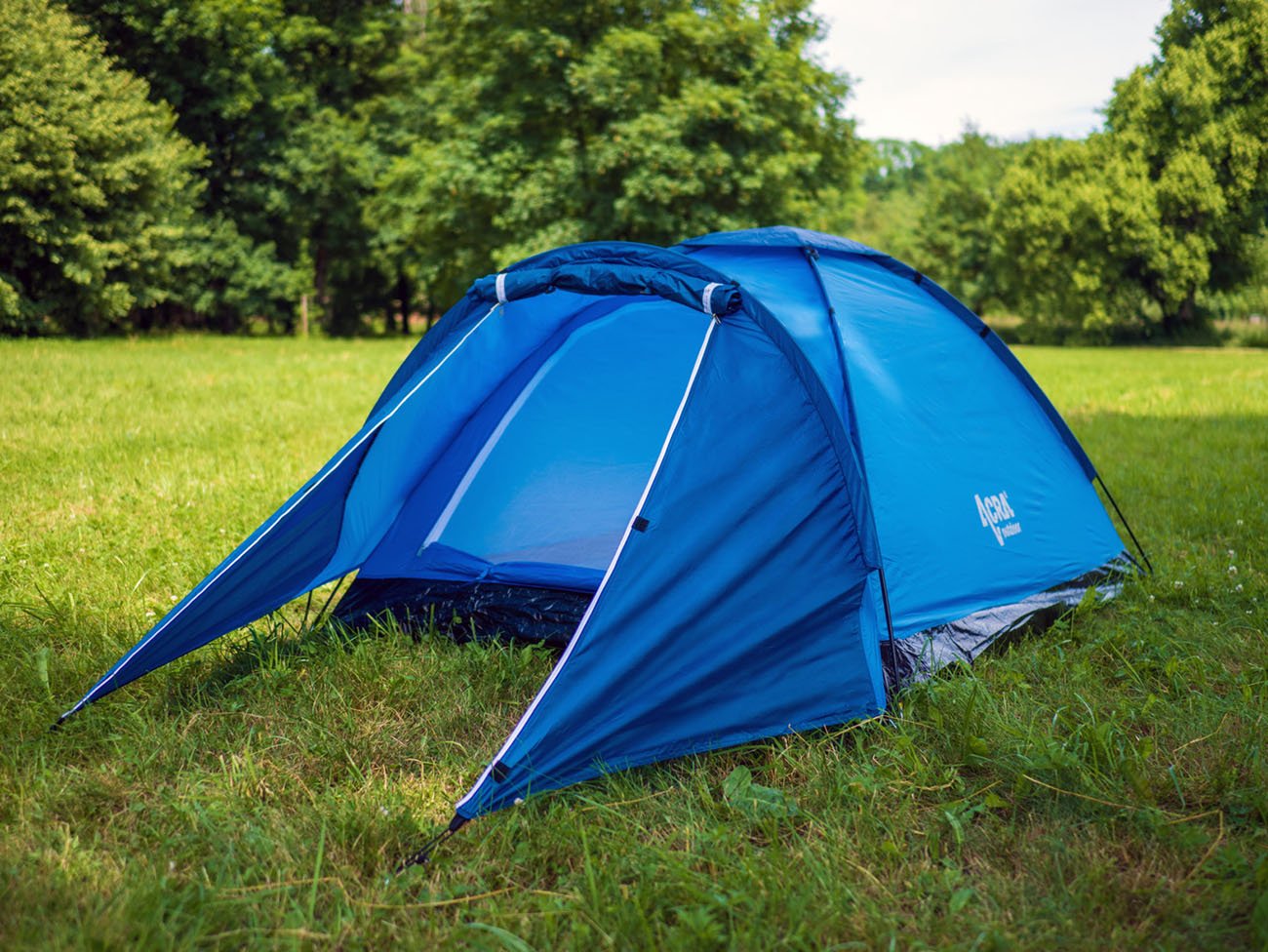 Stan monodome pro 3 osoby s předsíňkou modrý