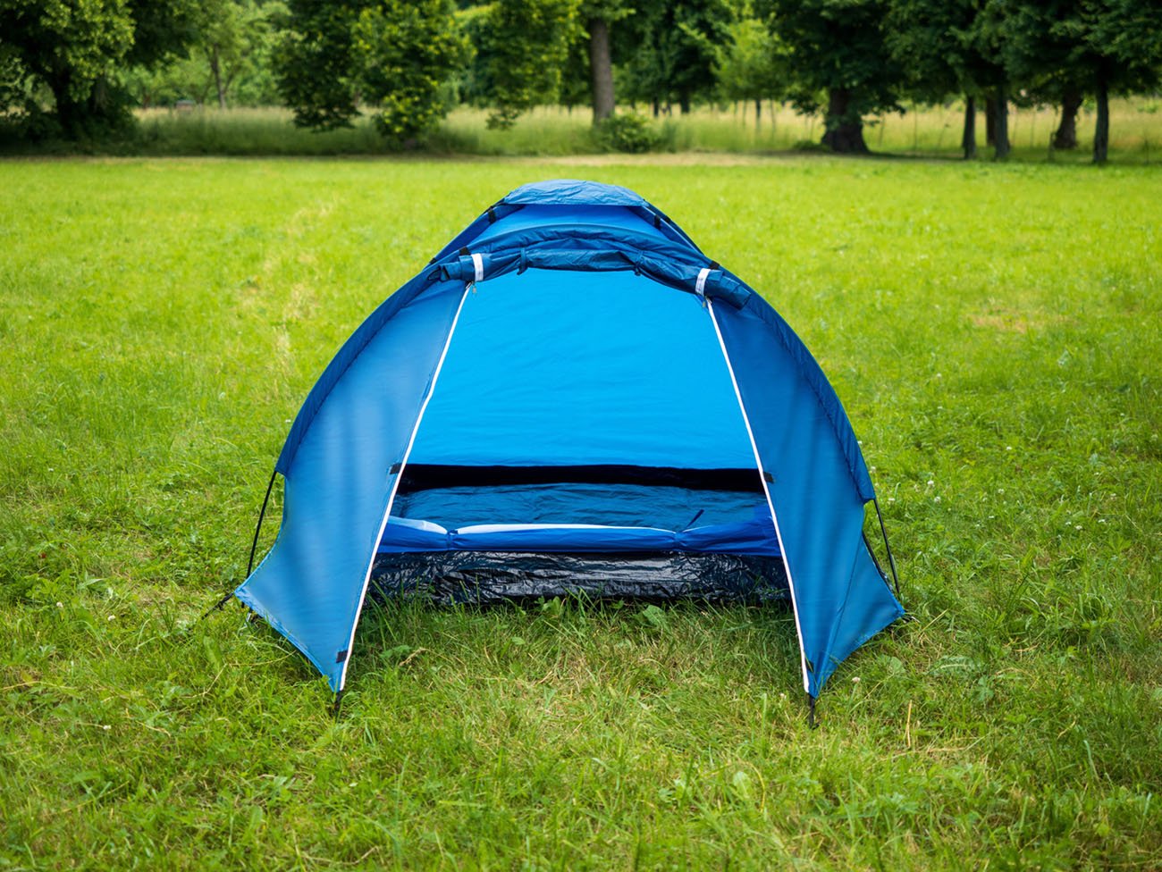 Stan monodome pro 3 osoby s předsíňkou modrý