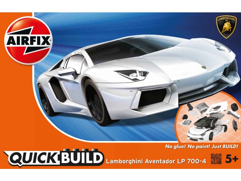 Airfix Quick Bulid J6007 Lamborghini Aventador LP 700-4, Bílé