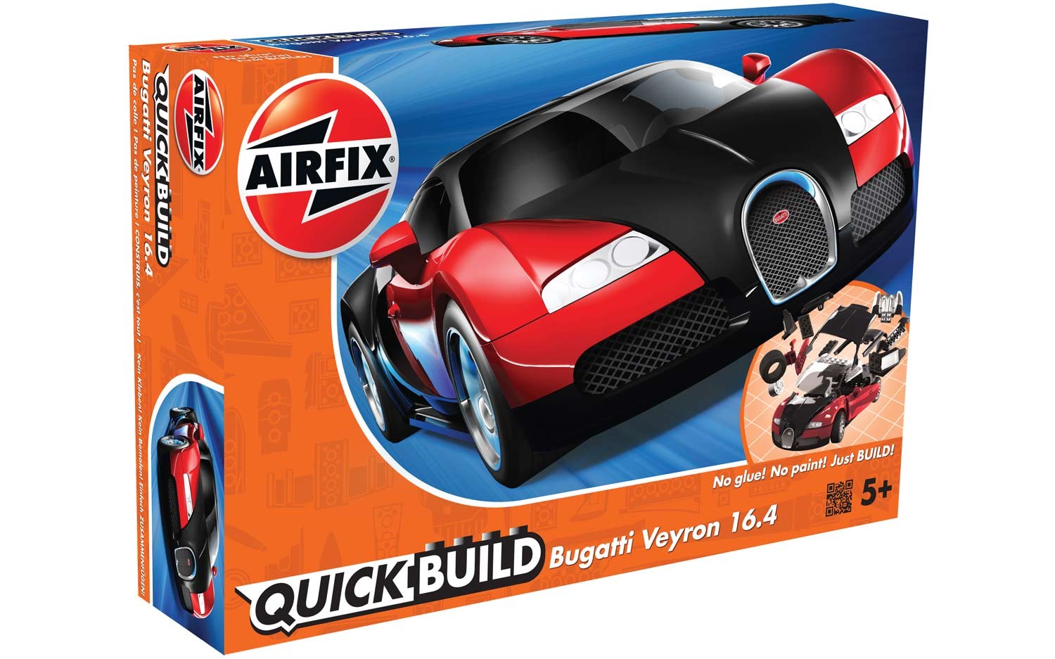 Airfix Quick Bulid J6020 Bugatti Veyron Červená