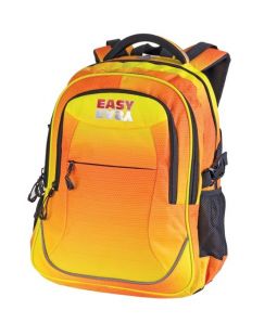 Easy školní tříkomorový batoh Žluto - oranžový, 44 x 31 x 20 cm 