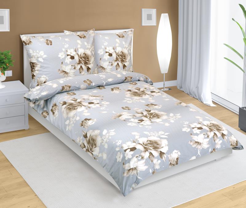 Bellatex Povlečení bavlna, Růže kávová - 140x220, 70x90 cm