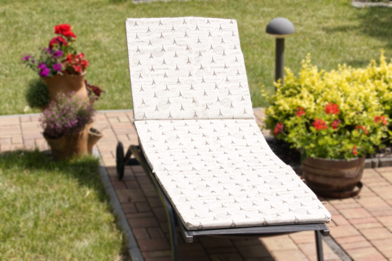 Bellatex Polstr na plážové lehátko, Eiffelovka béžová - 60x180 cm