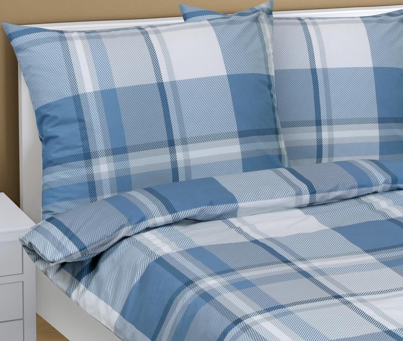Bellatex Povlečení bavlna, Kostka modrá - 140x200, 70x90 cm