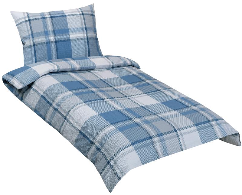 Bellatex Povlečení krepové, Kostka modrá - 140x200, 70x90 cm